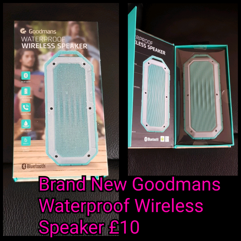 goodmans waterproof wireless speaker